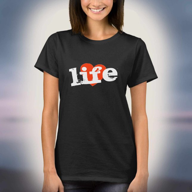 Love Life! Red Heart Design. T-Shirt (Creator Uploaded)
