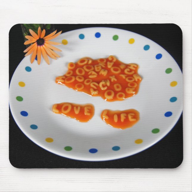 Love Life Spaghetti  Mouse Pad (Front)