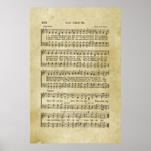 Love Lifted Me Gospel Sheet Music Poster