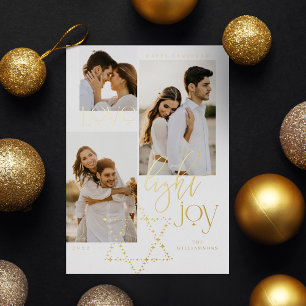 Love Light Joy Star David Hanukkah 3 Photo Collage