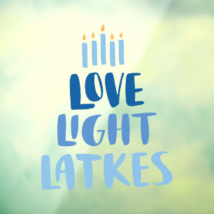 Love Light Latkes Hanukkah Candles