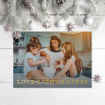 Love Light Latkes Hanukkah Photo<br><div class="desc">Love Light Latkes in retro serif type over full bleed photo; also available in flat ink</div>