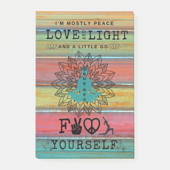 Love & Light Yoga Post-it Notes (Front)