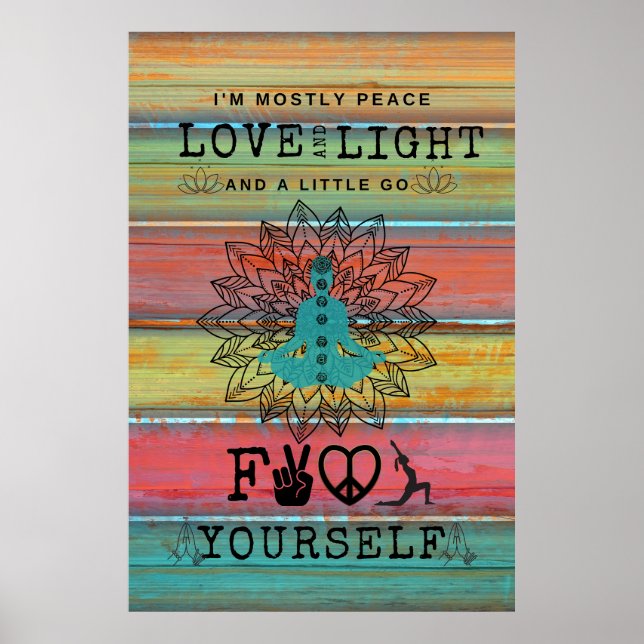 Love & Light Yoga Poster (Front)