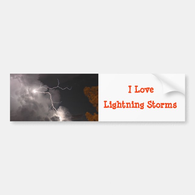 Love Lightning Storms Bumper Sticker (Front)