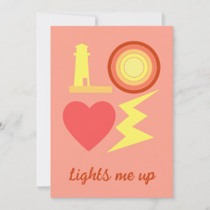 love lights me up modern holiday card