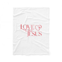 Love Like Jesus Button with Cross inside a Heart