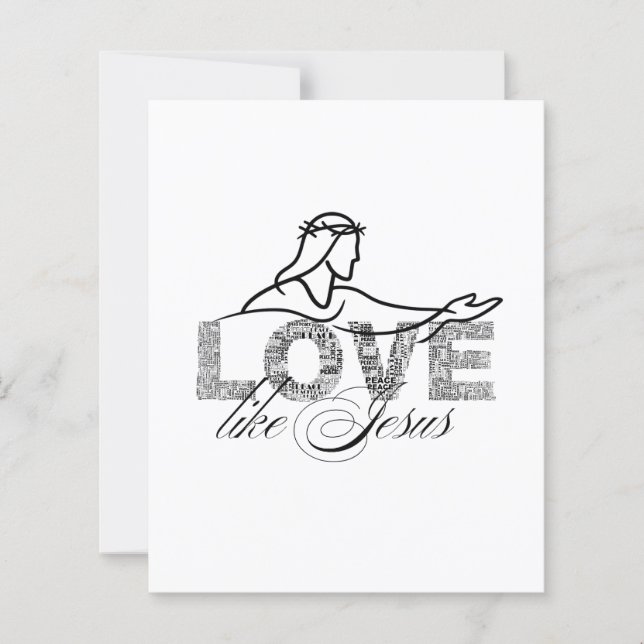 Love Like Jesus Christian Typography Design (Front)
