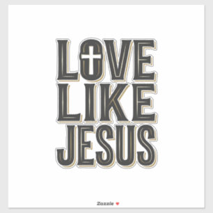 Love Like Jesus Christian Typography Design_1