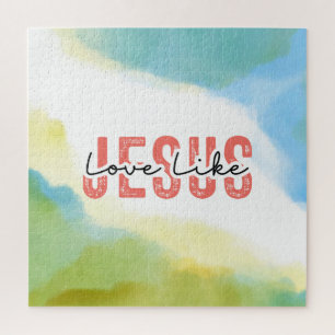 Love Like Jesus Inspirational Christian Quote Jigsaw Puzzle