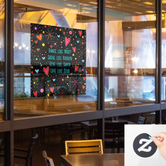 Love like Jesus! “Inspirivity” Window Cling (Restaurant Window)