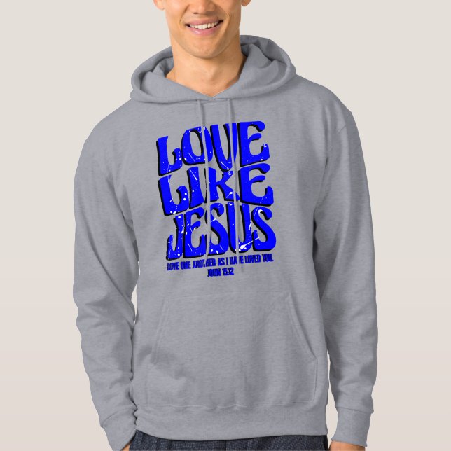 Love Like Jesus Retro Hoodie (Front)