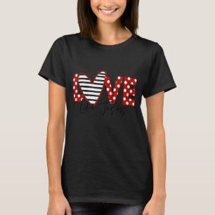 Love Like Jesus Retro Red Heart Christian Valentin T-Shirt