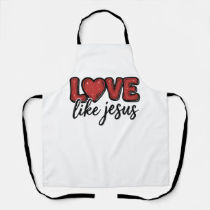 Love Like Jesus Vintage Christian Shirt Design_1 Apron