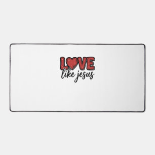 Love Like Jesus Vintage Christian Shirt Design_1 Desk Mat