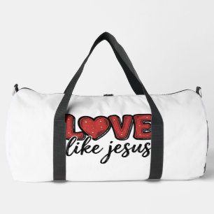 Love Like Jesus Vintage Christian Shirt Design_1 Duffle Bag
