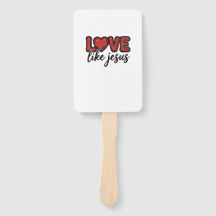 Love Like Jesus Vintage Christian Shirt Design_1 Hand Fan