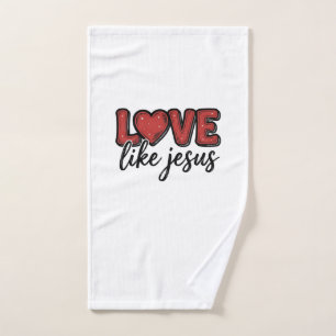 Love Like Jesus Vintage Christian Shirt Design_1 Hand Towel