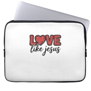 Love Like Jesus Vintage Christian Shirt Design_1 Laptop Sleeve