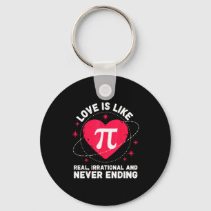Love Like Pi Real Irrational Never Ending Valentin Key Ring