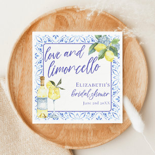 Love Limoncello Italian Handwritten Bridal Shower Napkin