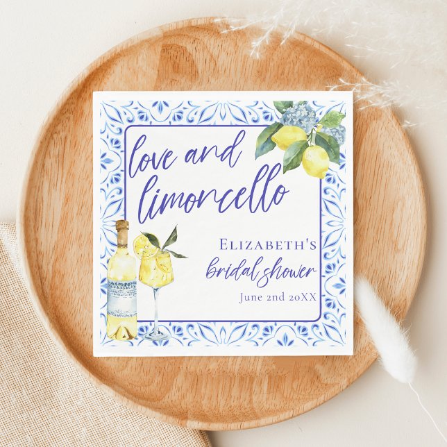 Love Limoncello Italian Handwritten Bridal Shower  Napkin (Creator Uploaded)