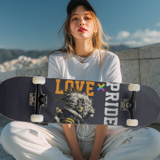 LOVE × LION Ver. A - Custom スケートボード Skateboard