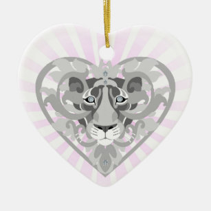 Love Lioness Locket(starburst)heart-shapedornament Ceramic Tree Decoration