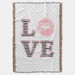Love Lips Throw Blanket