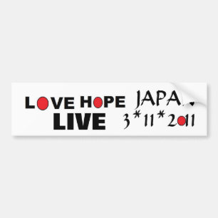 Love Live Hope Japan Bumper Sticker