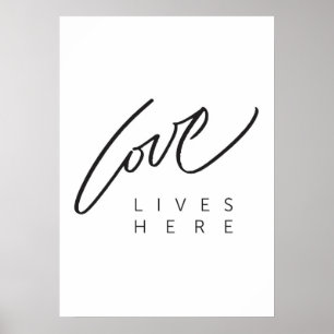 LOVE LIVES HERE poster