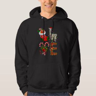 Love Llama Christmas Lights Led Santa Hat Christma Hoodie
