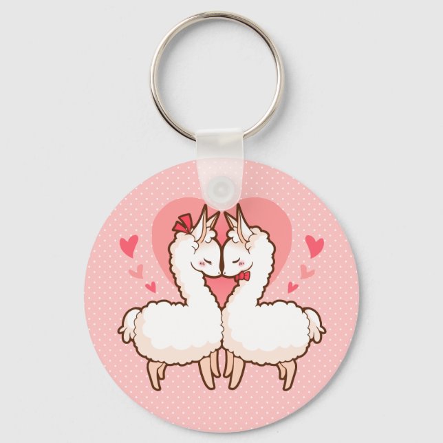 Love Llama Keychain (Front)