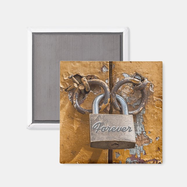 Love Lock on Antique Door Magnet (Front/Back)