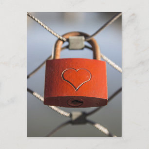 Love lock postcard