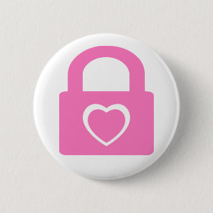 love locked down. 6 cm round badge