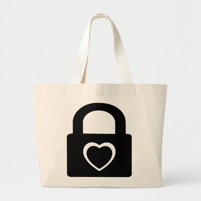 love locked down. large tote bag (Front)