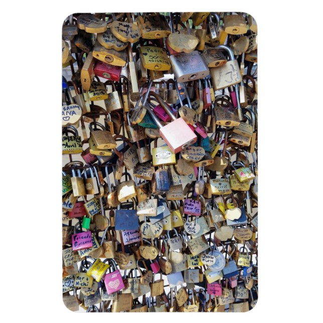 Love Locks Photo Magnet (Vertical)