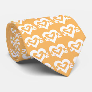 Love Logo, Orange and White Tie