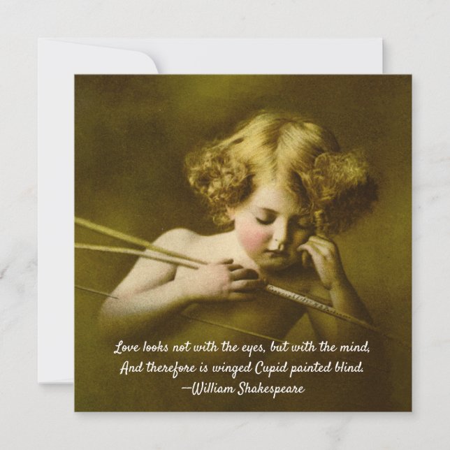 Love Looks Not With The Eyes, Cupid Asleep Card (Front)