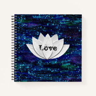 Love Lotus Flower Galaxy Notebook