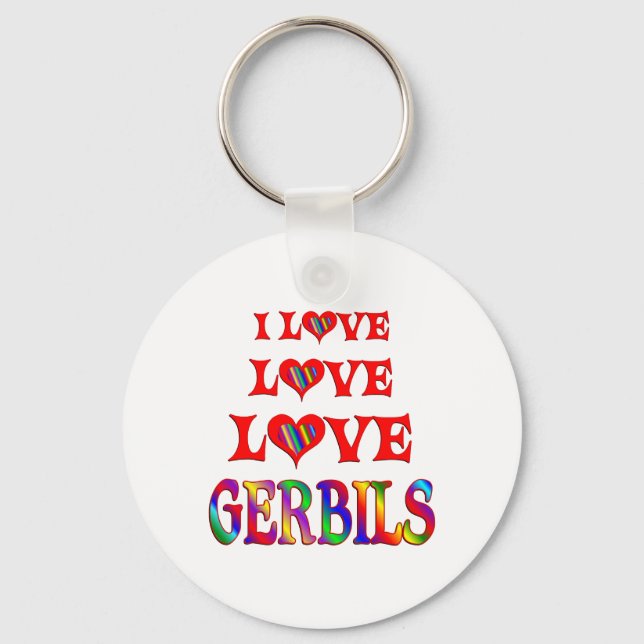Love Love Gerbils Key Ring (Front)
