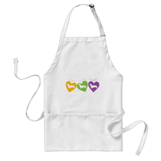 Love Love Love Dachshunds! Standard Apron (Front)