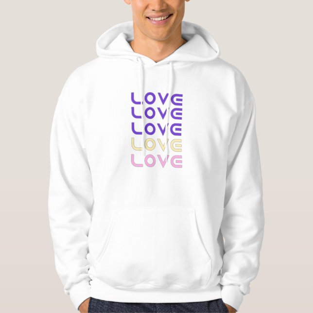 Love Love Love - Evening Pride Hoodie (Front)