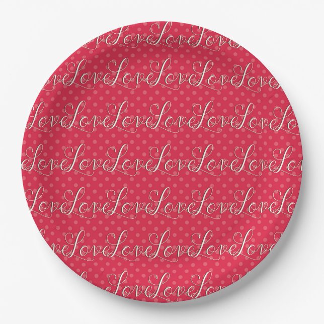 LOVE LOVE LOVE PAPER PLATE (Front)