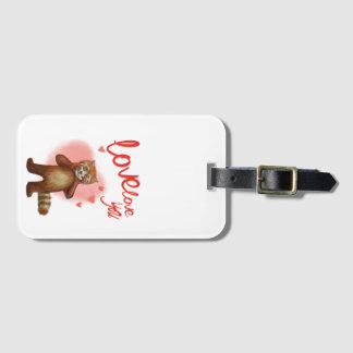 love love love red panda luggage tag