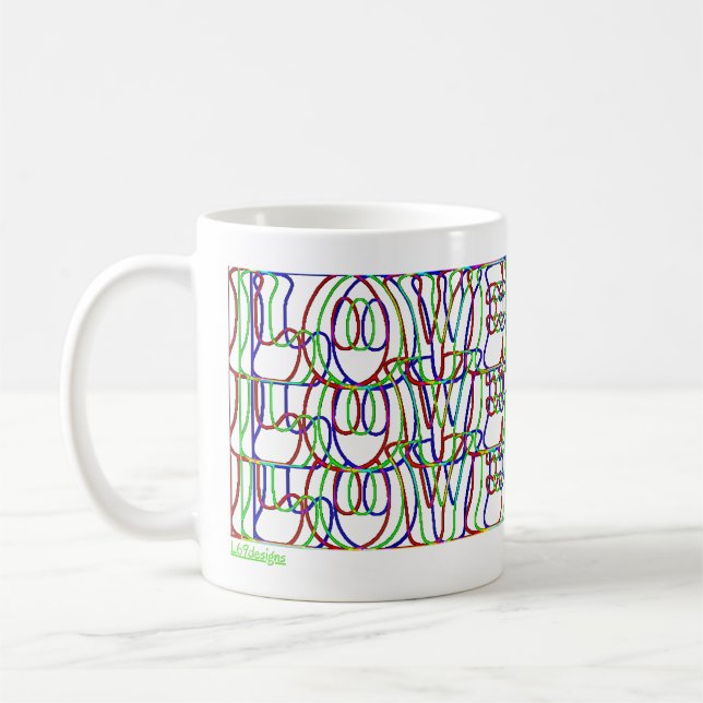 LOVE LOVE LOVE typographic valentines day          Coffee Mug (Left)