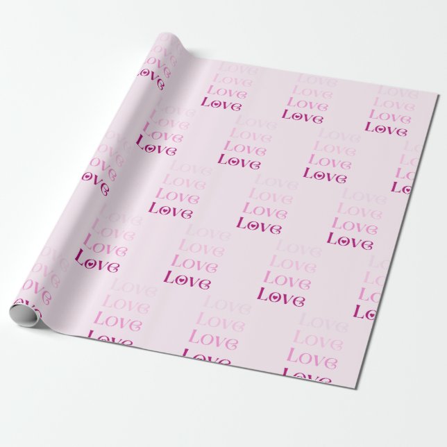 Love Love Love Wrapping Paper (Unrolled)