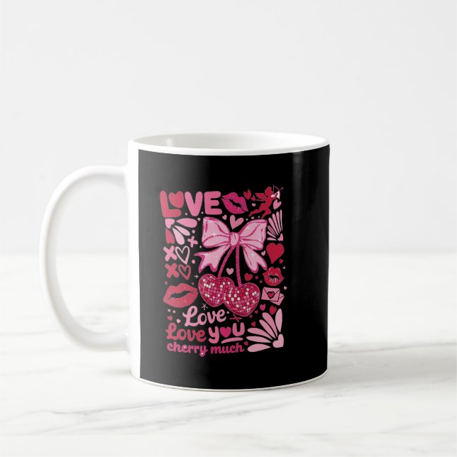 love love you cherry much coffee mug (Left)