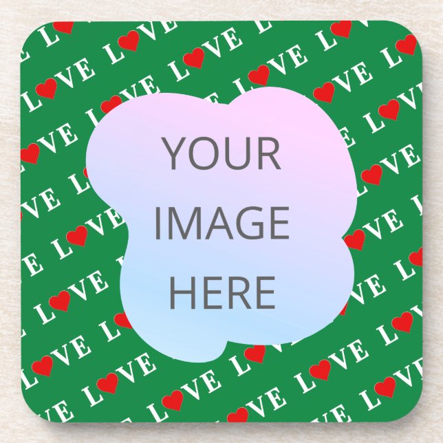 LOVE, Loving, Heart, Caring, LOVE Motif, Patterns, Coaster (Front)